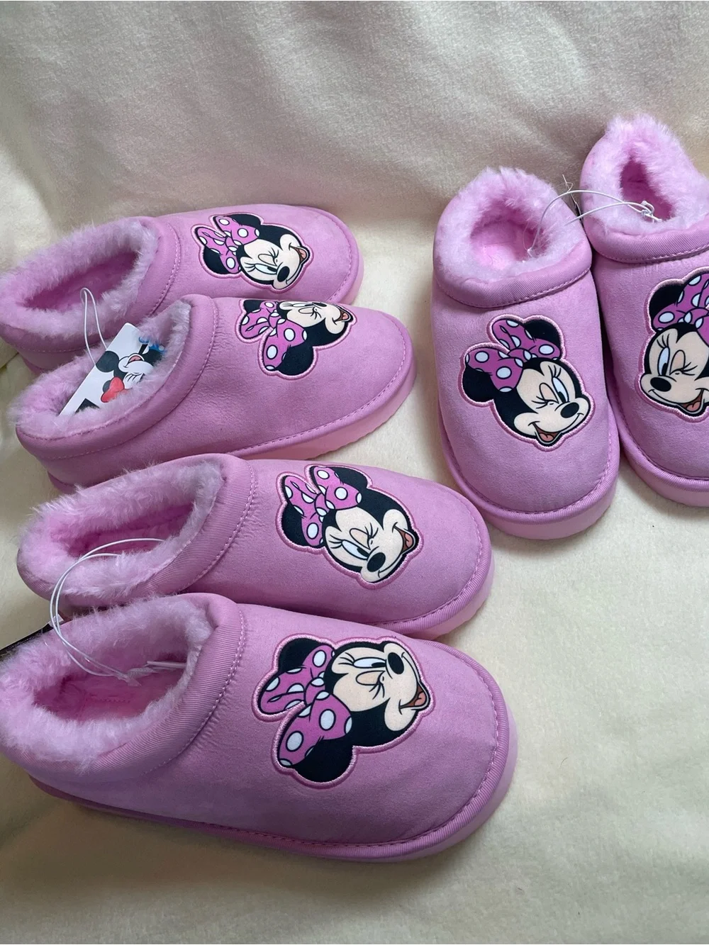 Disney Kids Minnie Mouse Pink Clog Slippers with Faux Fur Lining  Avail: 2, 3